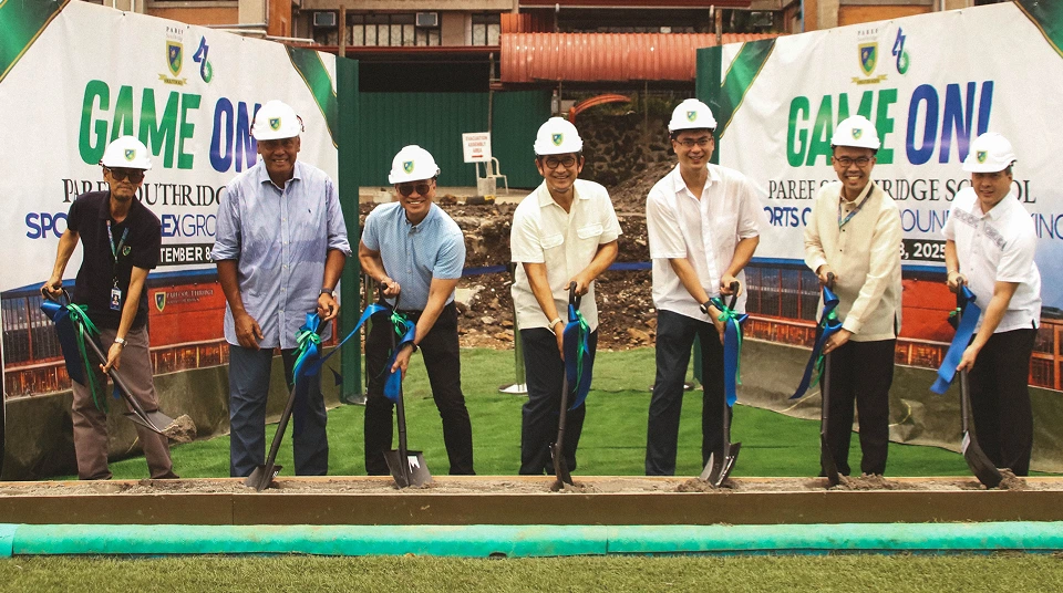 Groundbreaking Ceremony attended by alumni, parents, students, and trustees